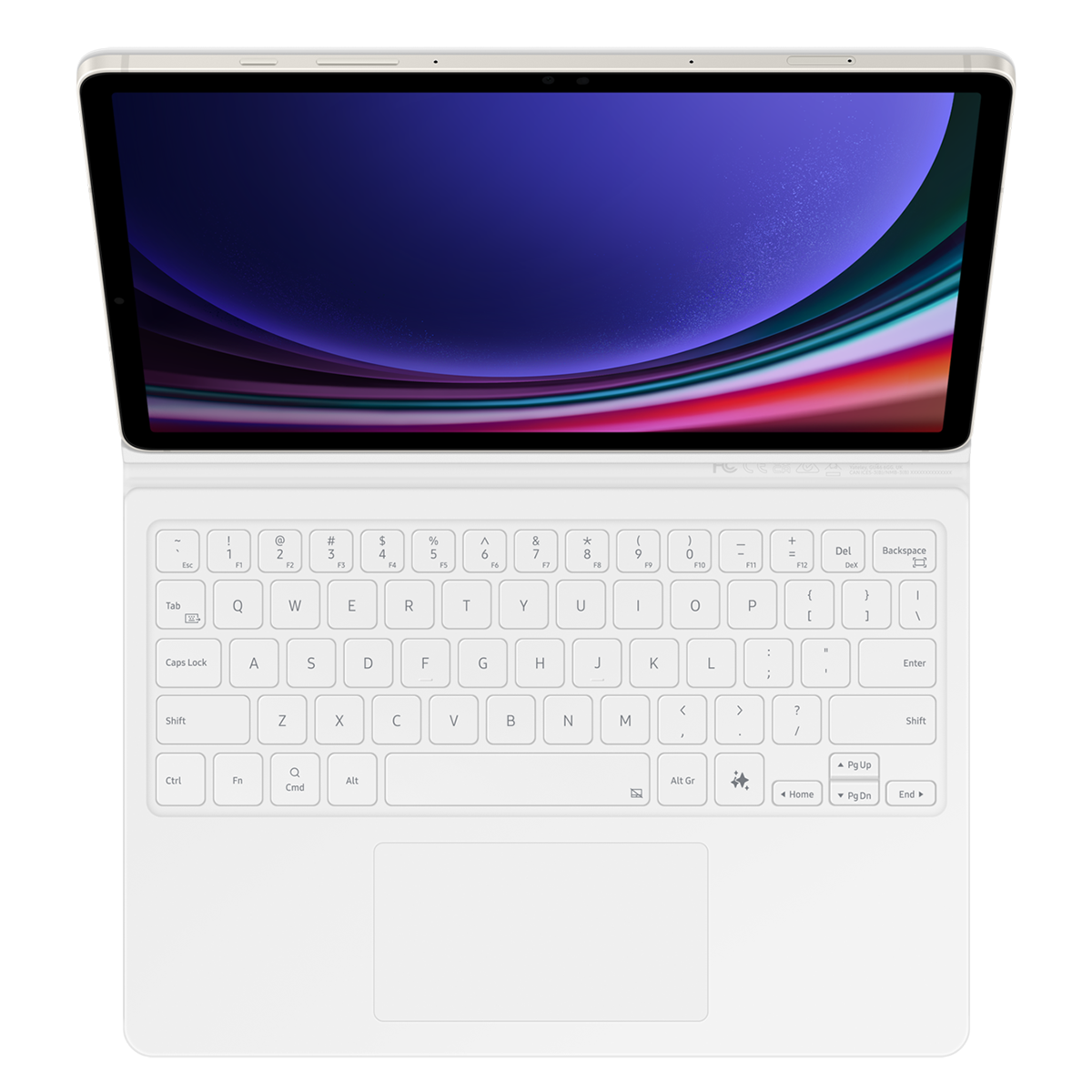 Θήκη Keyboard Cover SAMSUNG Galaxy Tab S9/ S9 FE/ S10 FE/ S10L Λευκή - 6