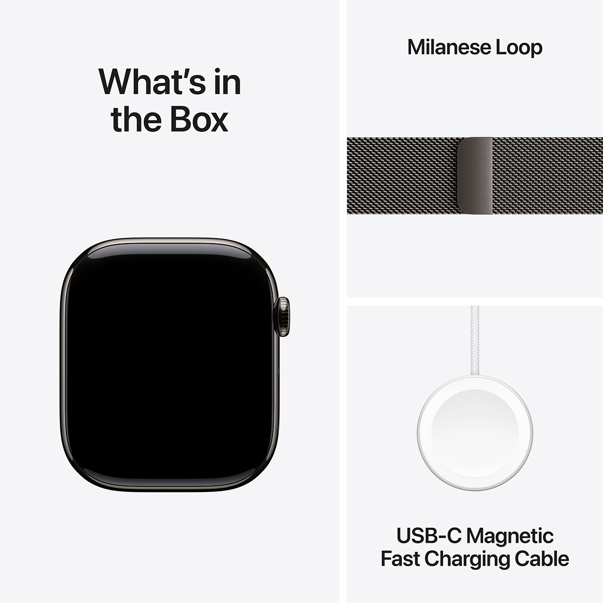 APPLE Watch Series 11 GPS + Cellular 42mm Slate Titanium Case with Slate Milanese Loop Medium/ Large Smartwatch - 6
