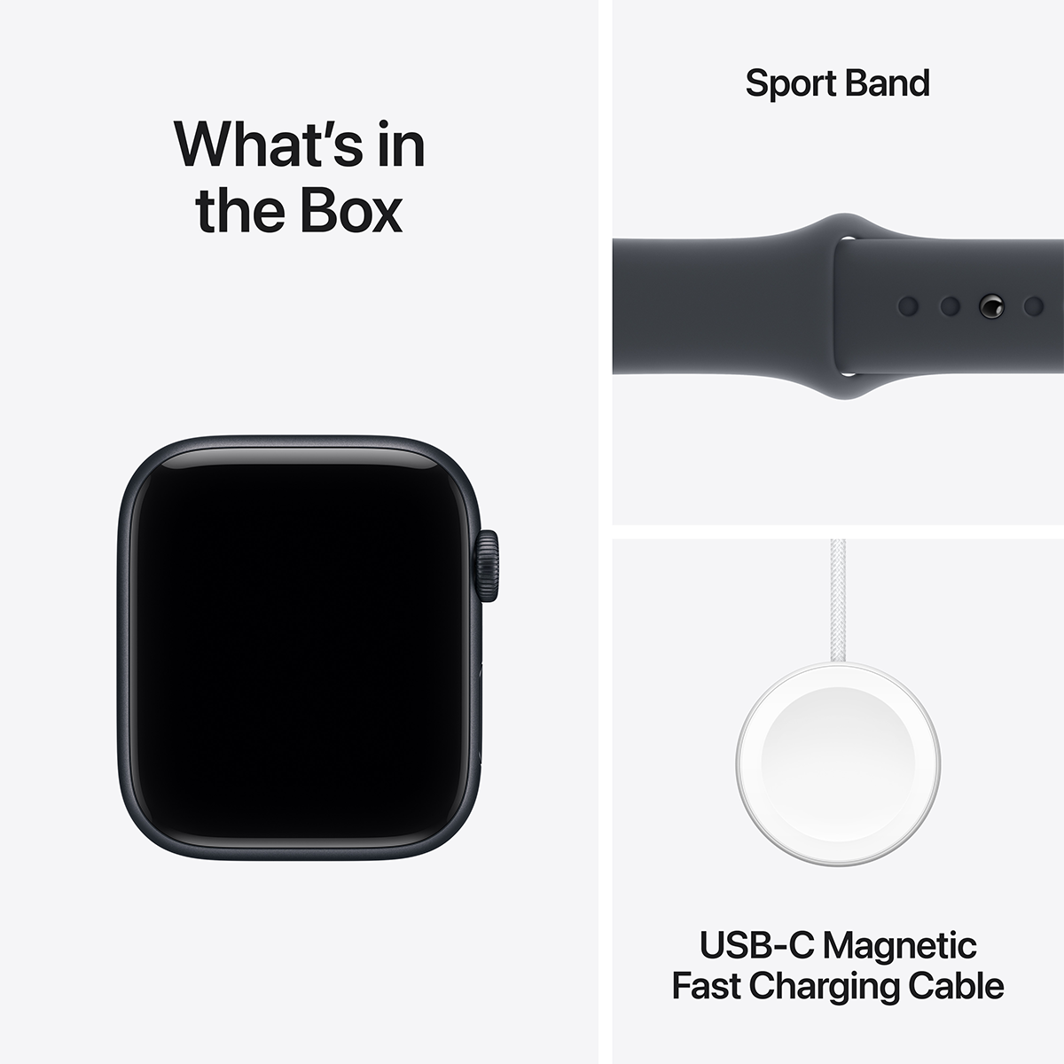 APPLE Watch Series SE 3 GPS 44mm Midnight Aluminum Case with Midnight Sport Band Medium/Large Smartwatch - 6