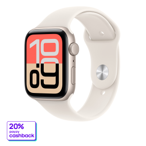 APPLE Watch Series SE 3 GPS + Cellular 40mm Starlight Aluminum Case with Starlight Sport Band Medium/ Large Smartwatch Pink