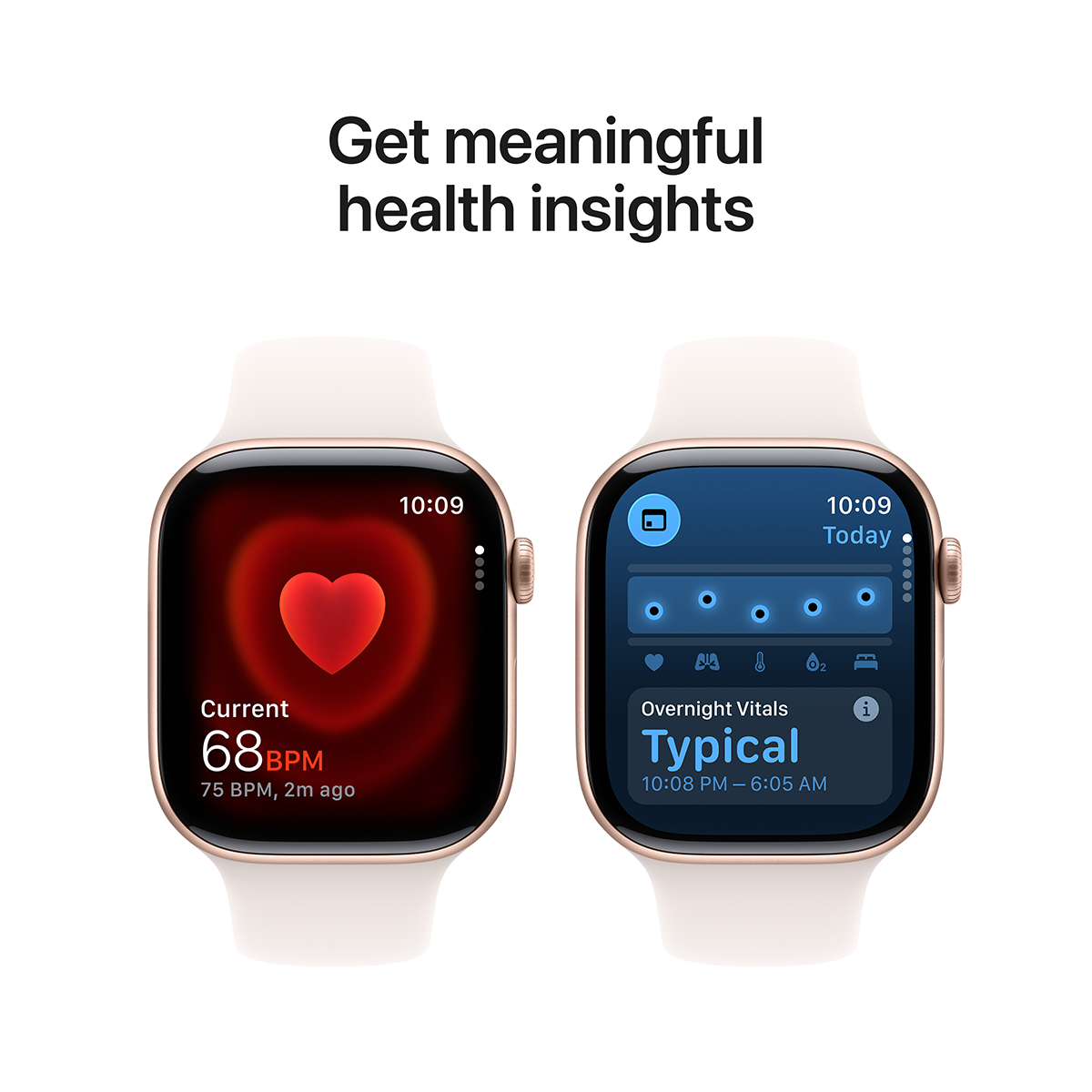 APPLE Watch Series 11 GPS 42mm Rose Gold Aluminium Case with Light Blush Sport Band Medium/ Large Smartwatch - 5