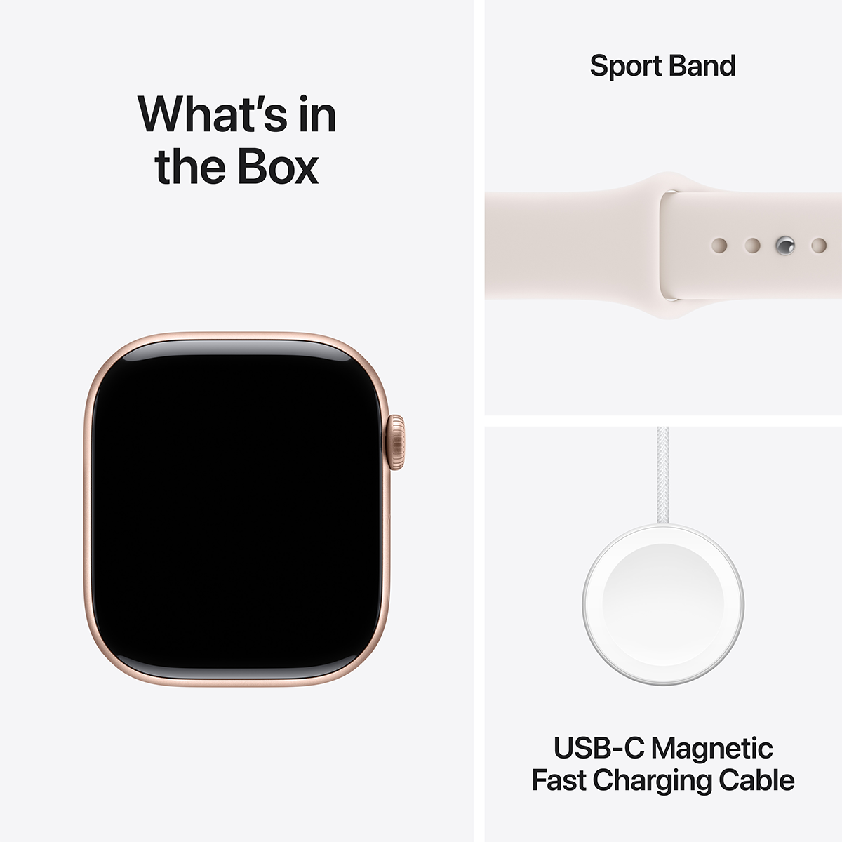 APPLE Watch Series 11 GPS 42mm Rose Gold Aluminium Case with Light Blush Sport Band Medium/ Large Smartwatch - 6