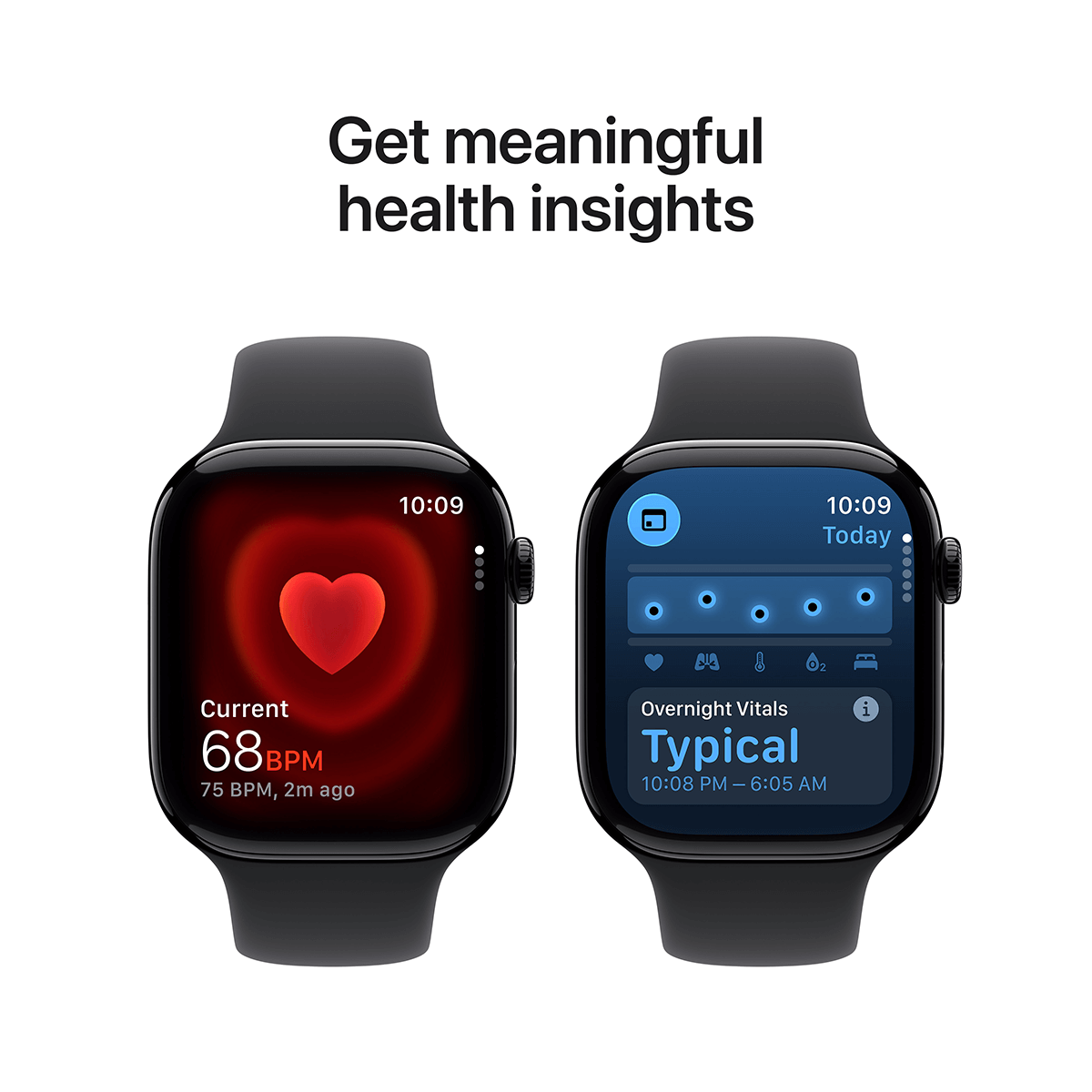 APPLE Watch Series 11 GPS 46mm Jet Black Aluminium Case with Black Sport Band Medium/ Large Smartwatch - 5