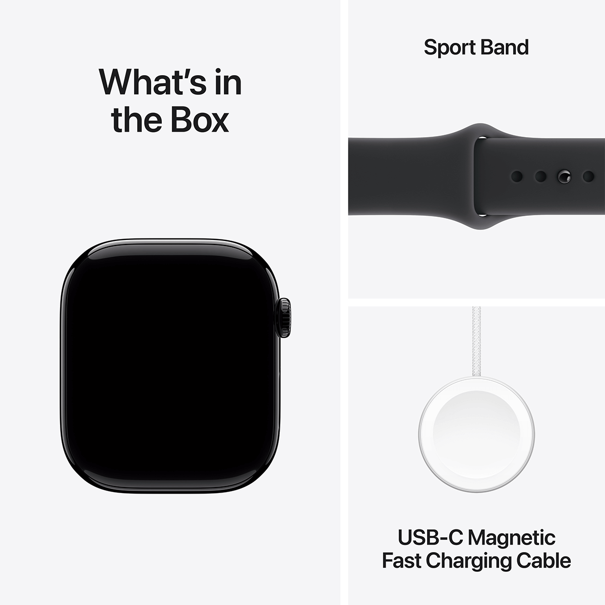 APPLE Watch Series 11 GPS 46mm Jet Black Aluminium Case with Black Sport Band Medium/ Large Smartwatch - 6