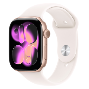 APPLE Watch Series 11 GPS + Cellular 42mm Rose Gold Aluminium Case with Light Blush Sport Band Medium/ Large Smartwatch