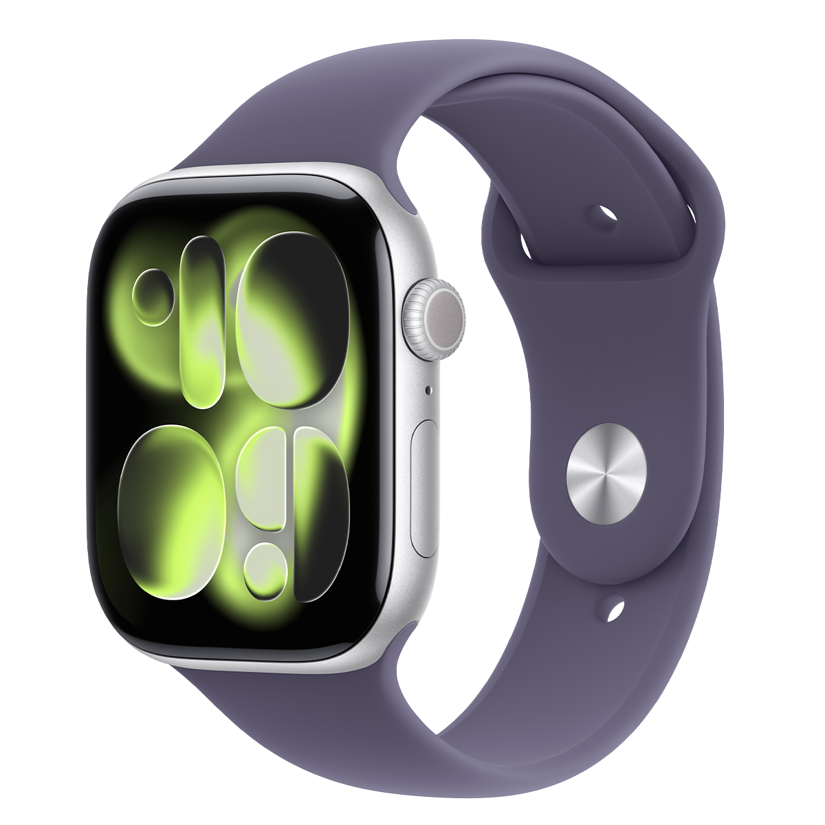 APPLE Watch Series 11 GPS + Cellular 42mm Silver Aluminum Case with Purple Fog Sport Band Small/ Medium Smartwatch