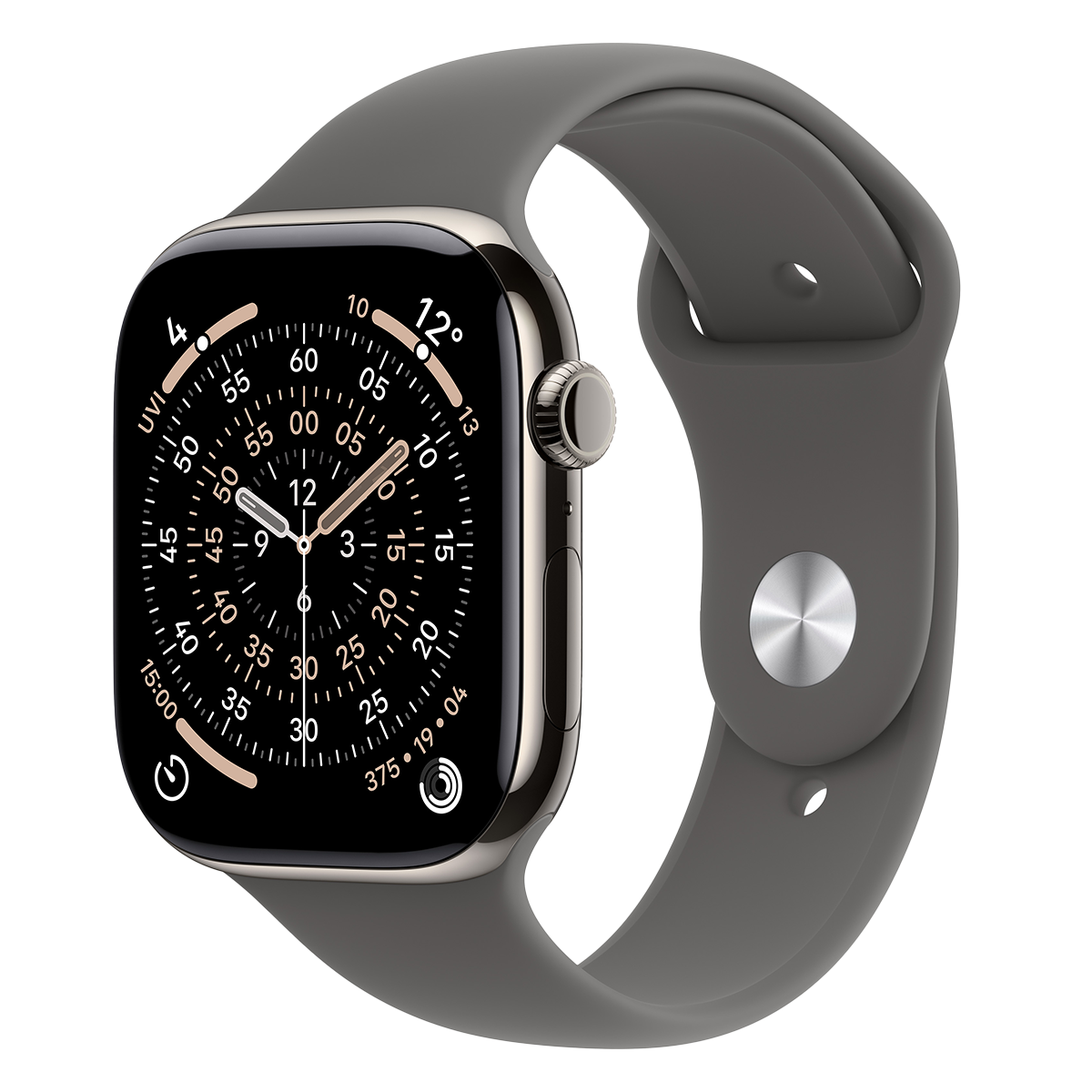 APPLE Watch Series 11 GPS + Cellular 42mm Natural Titanium Case with Stone Gray Sport Band Medium/ Large Smartwatch