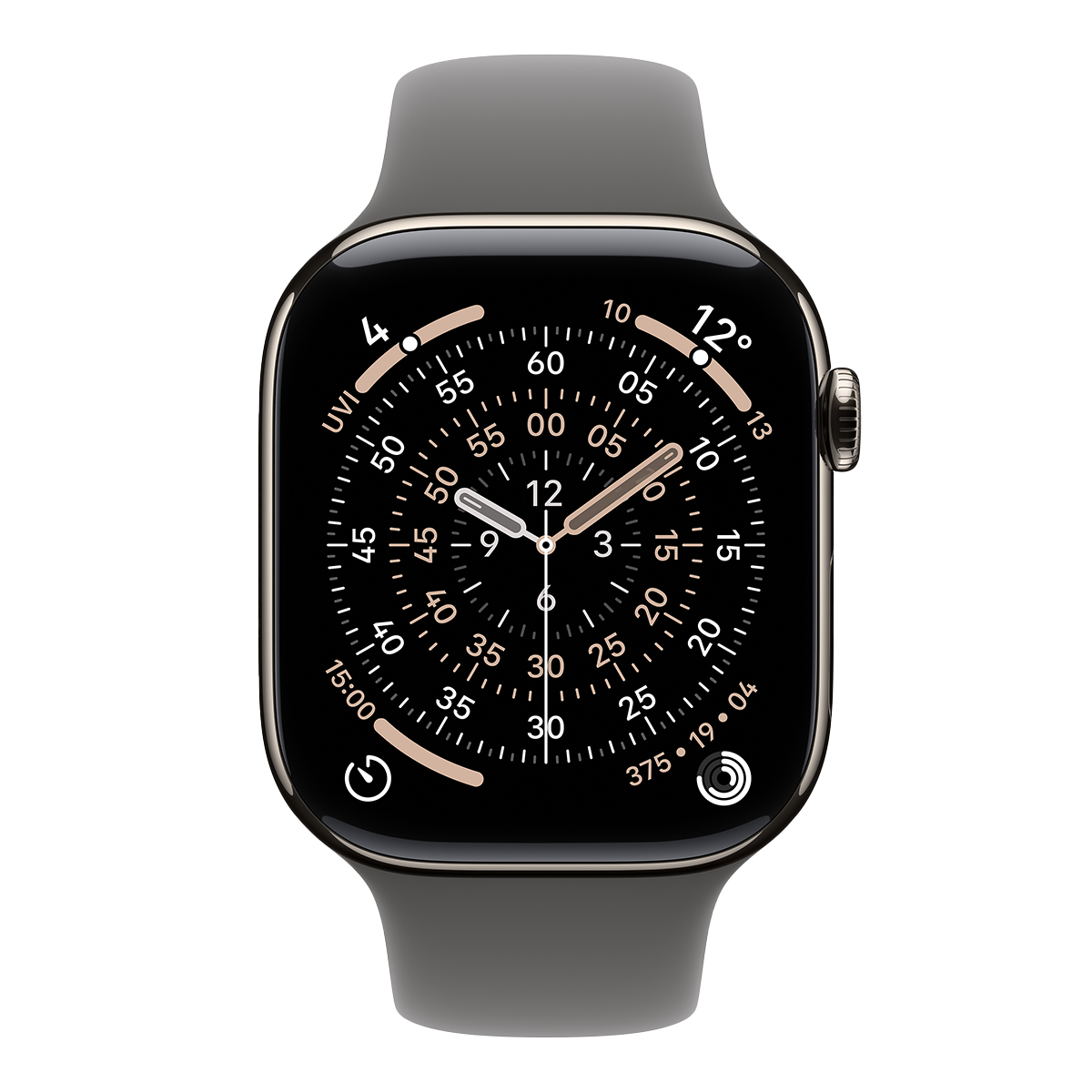 APPLE Watch Series 11 GPS + Cellular 42mm Natural Titanium Case with Stone Gray Sport Band Medium/ Large Smartwatch - 2