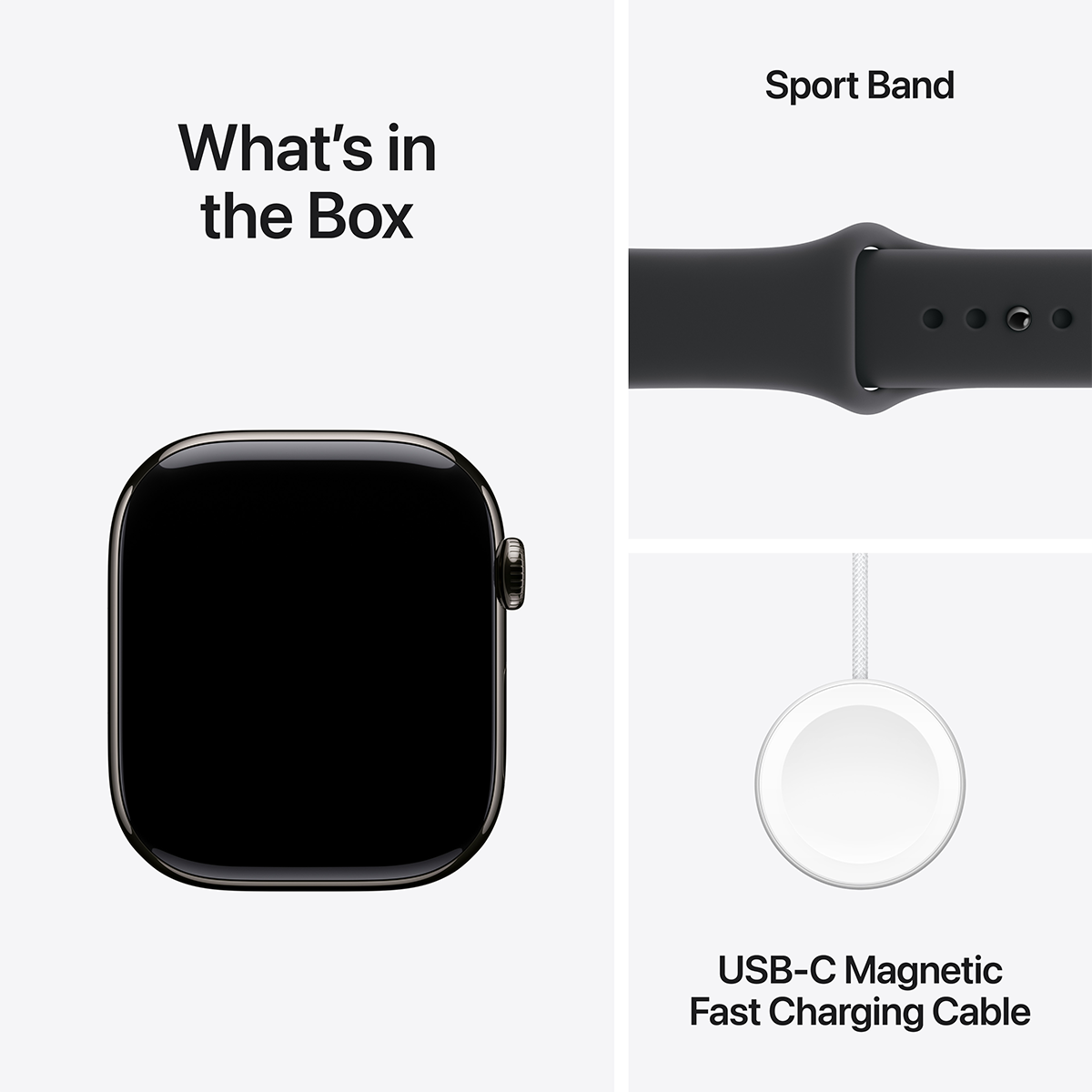 APPLE Watch Series 11 GPS + Cellular 42mm Slate Titanium Case With Black Sport Band Medium/ Large Smartwatch - 6