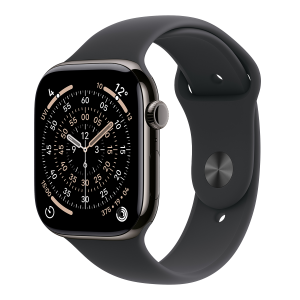 APPLE Watch Series 11 GPS + Cellular 42mm Slate Titanium Case With Black Sport Band Medium/ Large Smartwatch