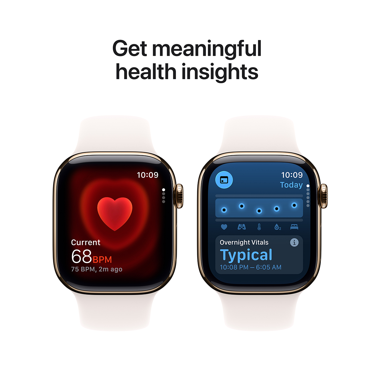 APPLE Watch Series 11 GPS + Cellular 42mm Gold Titanium Case with Light Blush Sport Band Medium/ Large Smartwatch - 5