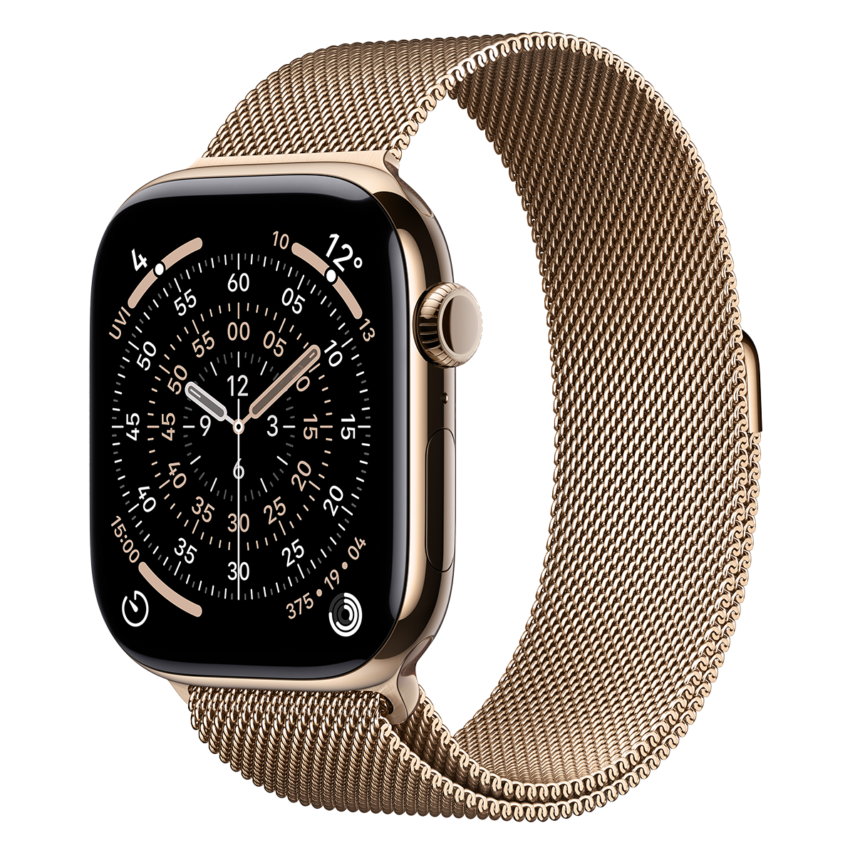 APPLE Watch Series 11 GPS + Cellular 42mm Gold Titanium Case with Gold Milanese Loop Medium/ Large Smartwatch