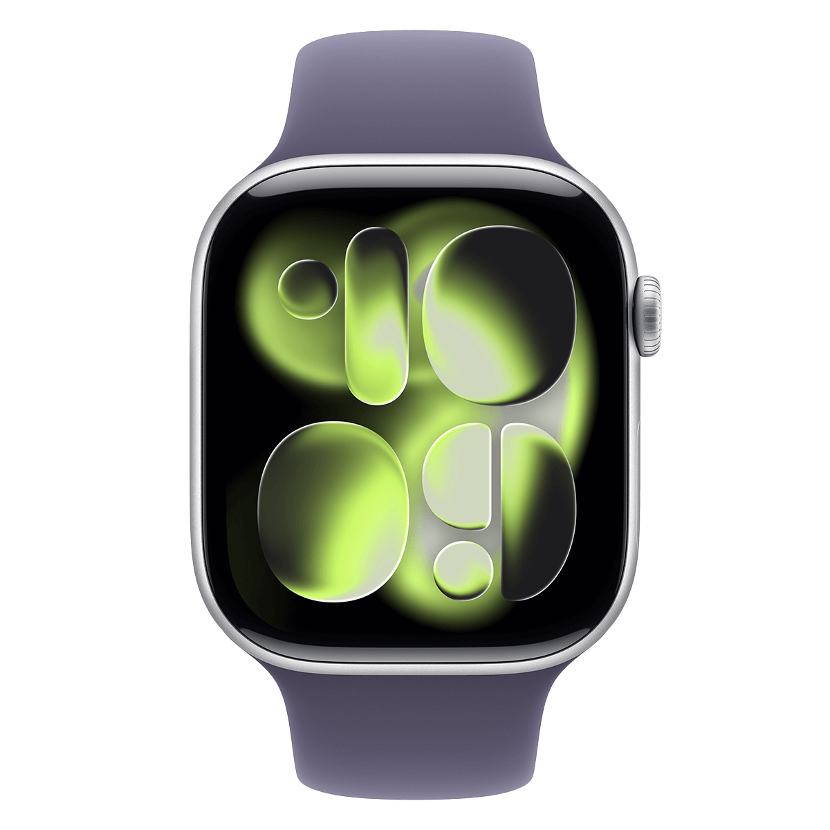 APPLE Watch Series 11 GPS + Cellular 46mm Silver Aluminum Case with Purple Fog Sport Band Small/ Medium Smartwatch - 2