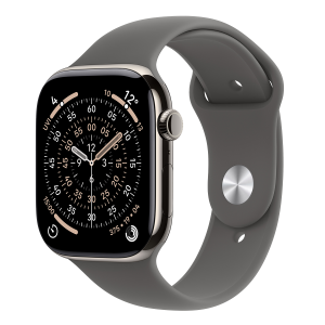 APPLE Watch Series 11 GPS + Cellular 46mm Natural Titanium Case with Stone Gray Sport Band Small/ Medium Smartwatch