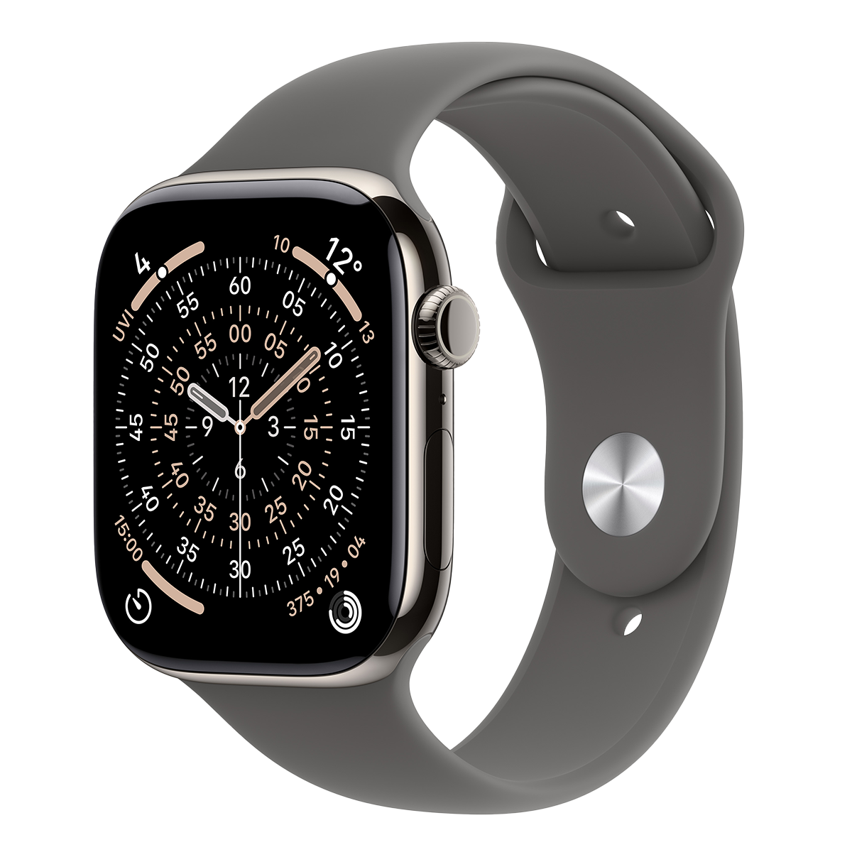 APPLE Watch Series 11 GPS + Cellular 46mm Natural Titanium Case with Stone Gray Sport Band Medium/ Large Smartwatch