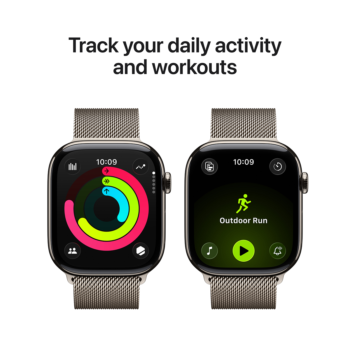 APPLE Watch Series 11 GPS + Cellular 46mm Natural Titanium Case with Natural Milanese Loop Small/ Medium Smartwatch - 4