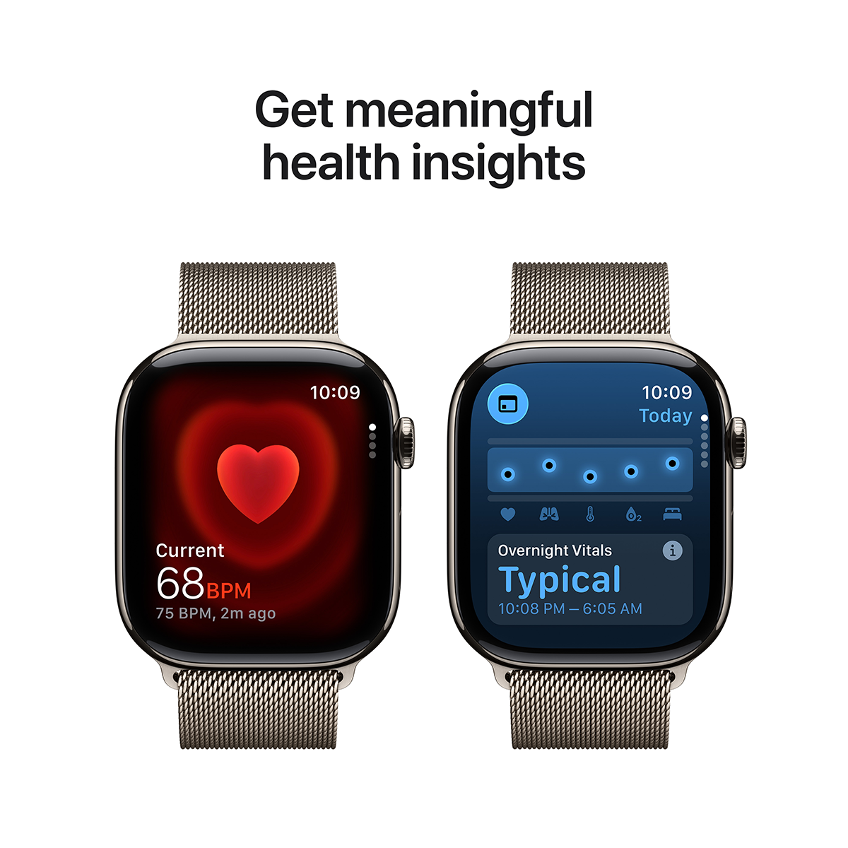 APPLE Watch Series 11 GPS + Cellular 46mm Natural Titanium Case with Natural Milanese Loop Medium/ Large Smartwatch - 5