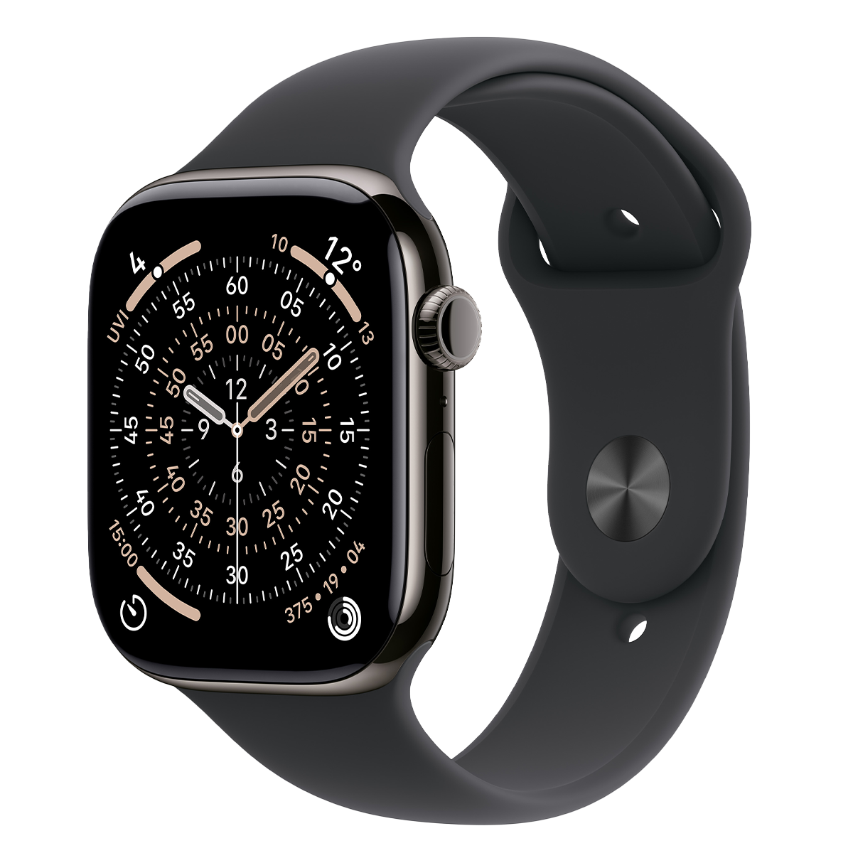 APPLE Watch Series 11 GPS + Cellular 46mm Slate Titanium Case With Black Sport Band Small/Medium Smartwatch