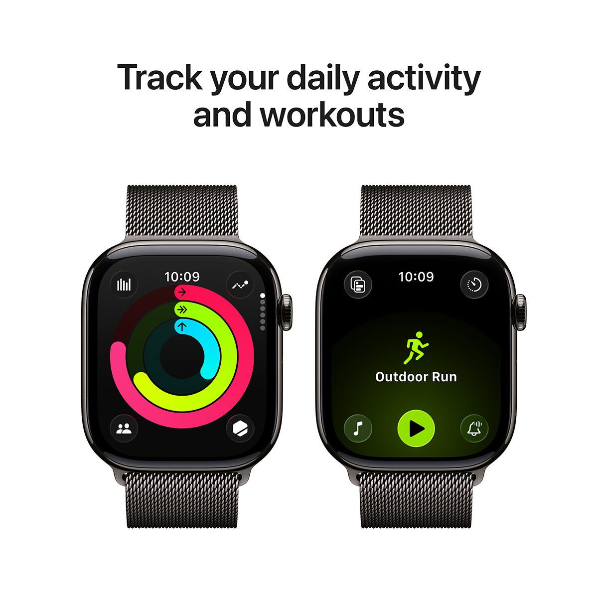 APPLE Watch Series 11 GPS + Cellular 46mm Slate Titanium Case with Slate Milanese Loop Medium/ Large Smartwatch - 4