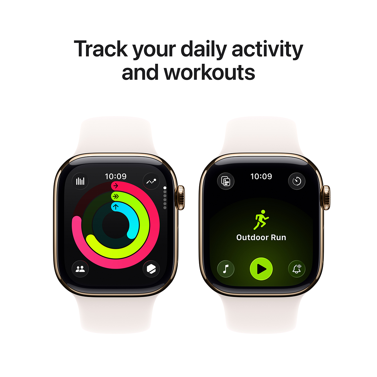 APPLE Watch Series 11 GPS + Cellular 46mm Gold Titanium Case with Light Blush Sport Band Small/ Medium Smartwatch - 4