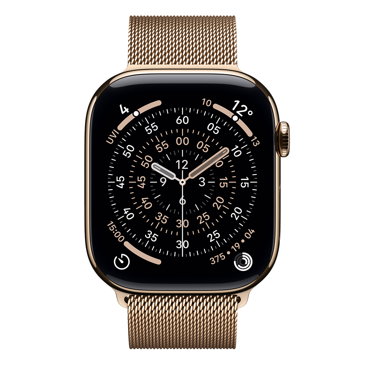 APPLE Watch Series 11 GPS + Cellular 46mm Gold Titanium Case with Gold Milanese Loop Small/ Medium Smartwatch - 2