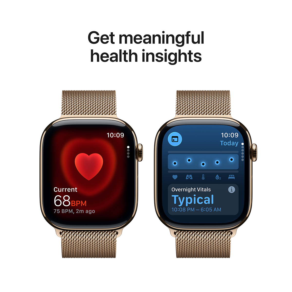 APPLE Watch Series 11 GPS + Cellular 46mm Gold Titanium Case with Gold Milanese Loop Small/ Medium Smartwatch - 5