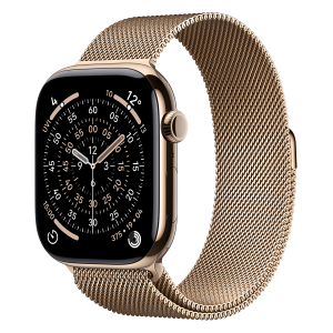 APPLE Watch Series 11 GPS + Cellular 46mm Gold Titanium Case with Gold Milanese Loop Small/ Medium Smartwatch