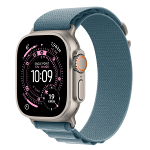 APPLE Watch Ultra 3 GPS + Cellular 49mm Natural Titanium Case with Light Blue Alpine Loop Medium Smartwatch