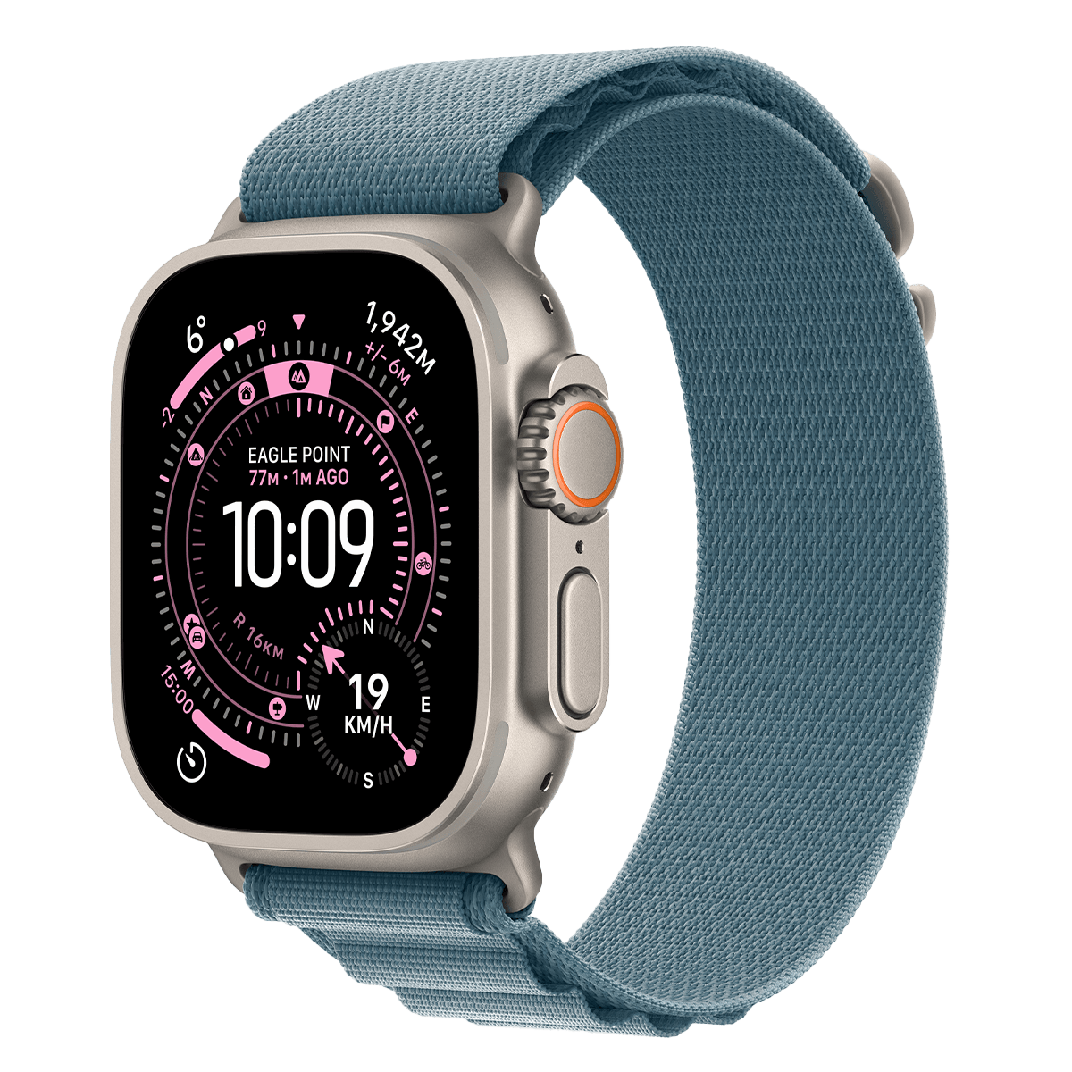 APPLE Watch Ultra 3 GPS + Cellular 49mm Natural Titanium Case with Light Blue Alpine Loop Large Smartwatch