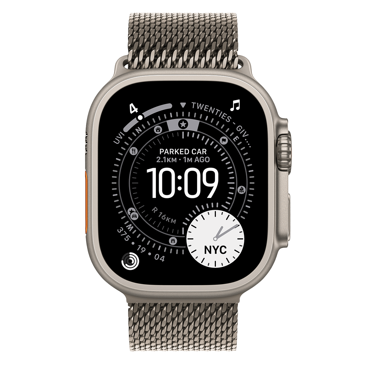 APPLE Watch Ultra 3 GPS + Cellular 49mm Natural Titanium Case with Natural Titanium Milanese Loop Medium Smartwatch - 2