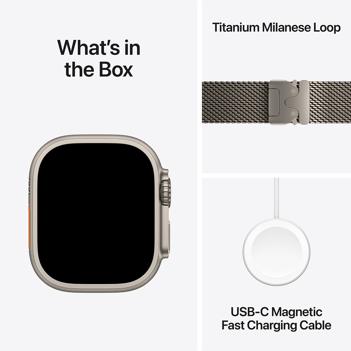 APPLE Watch Ultra 3 GPS + Cellular 49mm Natural Titanium Case with Natural Titanium Milanese Loop Medium Smartwatch - 6