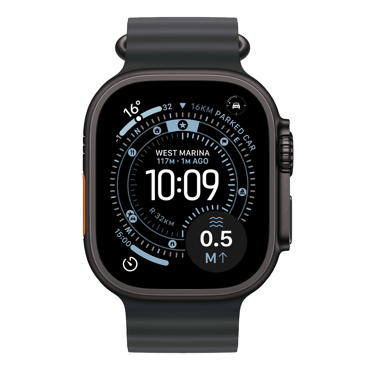 APPLE Watch Ultra 3 GPS + Cellular 49mm Black Titanium Case with Black Ocean Band Smartwatch - 2