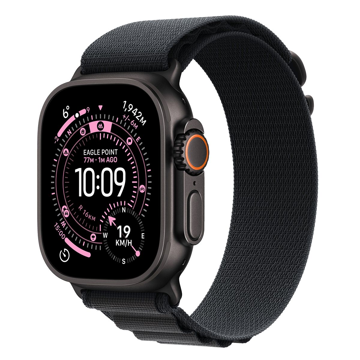 APPLE Watch Ultra 3 GPS + Cellular 49mm Black Titanium Case with Black Alpine Loop Medium Smartwatch