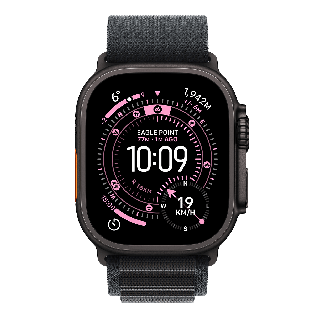 APPLE Watch Ultra 3 GPS + Cellular 49mm Black Titanium Case with Black Alpine Loop Medium Smartwatch - 2