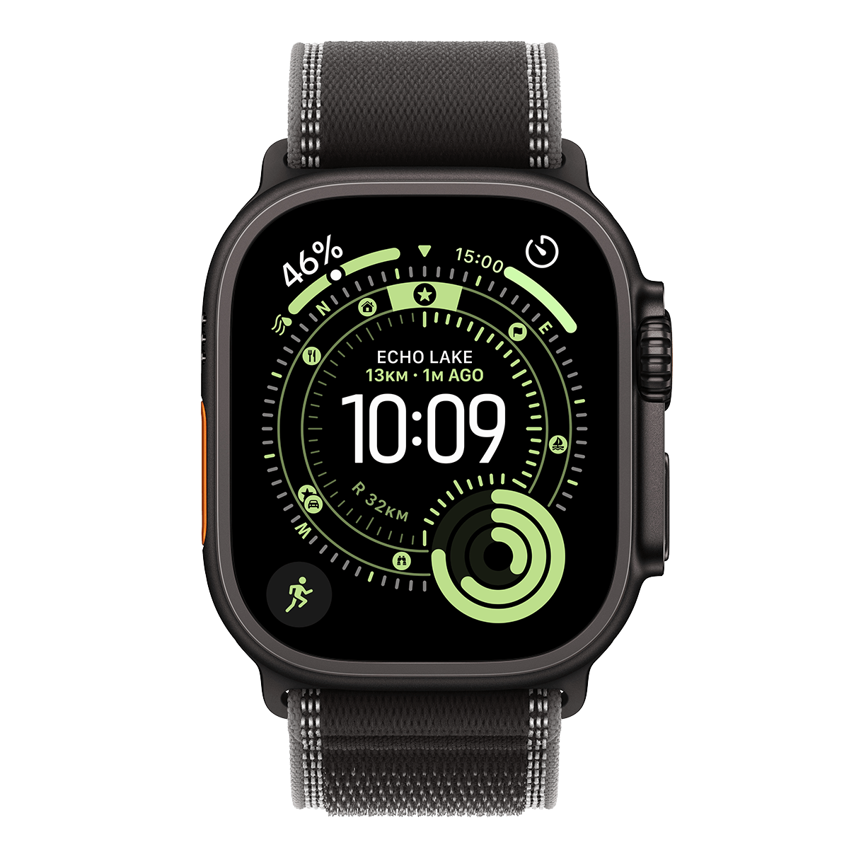 APPLE Watch Ultra 3 GPS + Cellular 49mm Black Titanium Case with Black/Charcoal Trail Loop  Medium/Large Smartwatch - 2