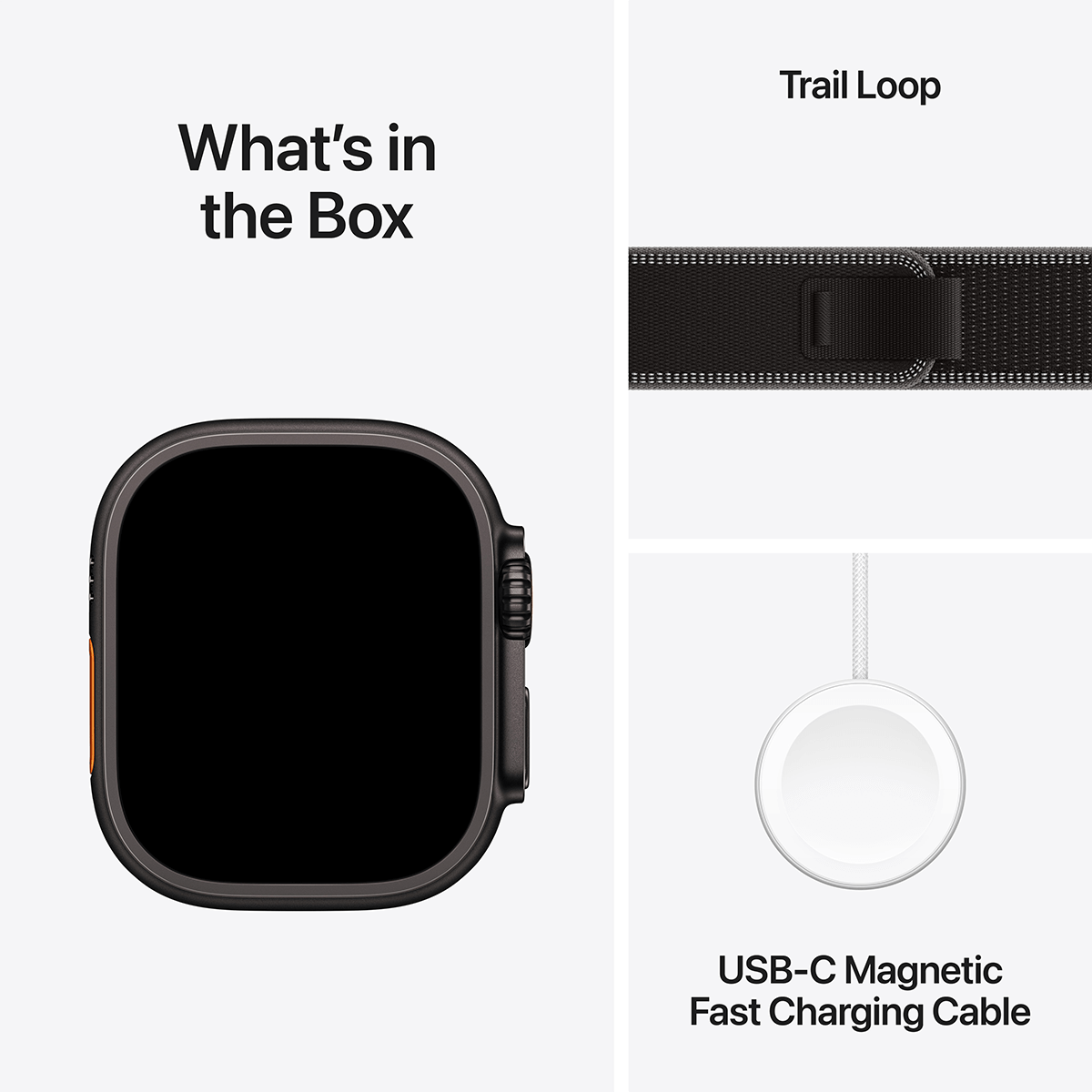 APPLE Watch Ultra 3 GPS + Cellular 49mm Black Titanium Case with Black/Charcoal Trail Loop  Medium/Large Smartwatch - 6