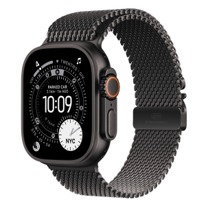 APPLE Watch Ultra 3 GPS + Cellular 49mm Black Titanium Case with Black Titanium Milanese Loop Small Smartwatch