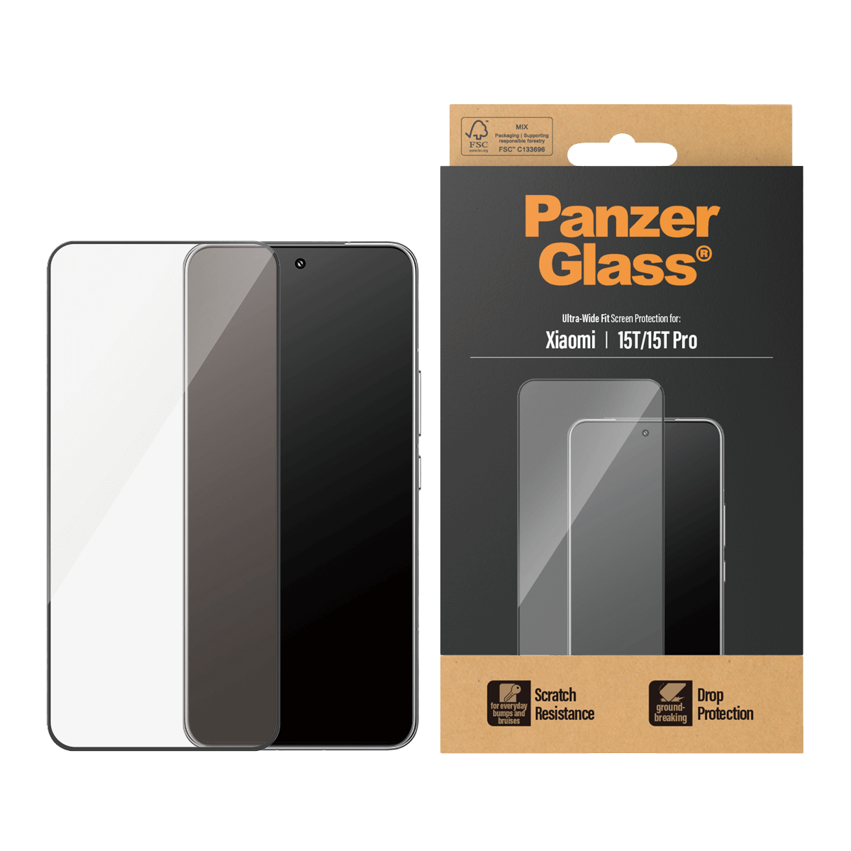 Γυαλί Προστασίας Οθόνης με Πλαίσιο PANZERGLASS Ultra - Wide Fit για XIAOMI 15T/ 15T Pro 5G