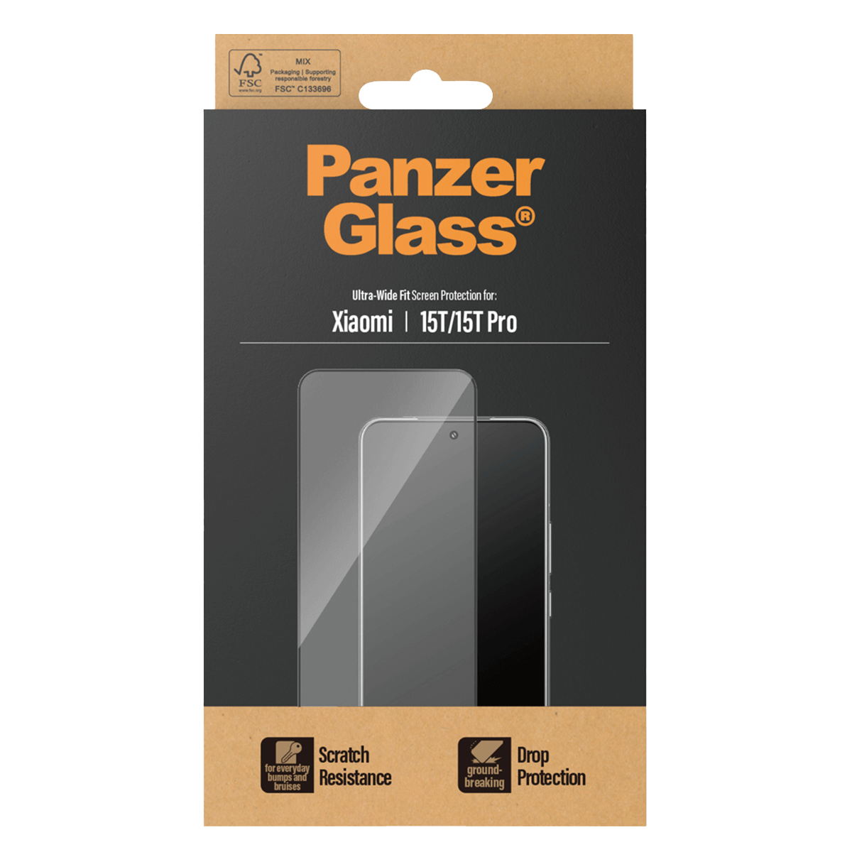Γυαλί Προστασίας Οθόνης με Πλαίσιο PANZERGLASS Ultra - Wide Fit για XIAOMI 15T/ 15T Pro 5G - 4
