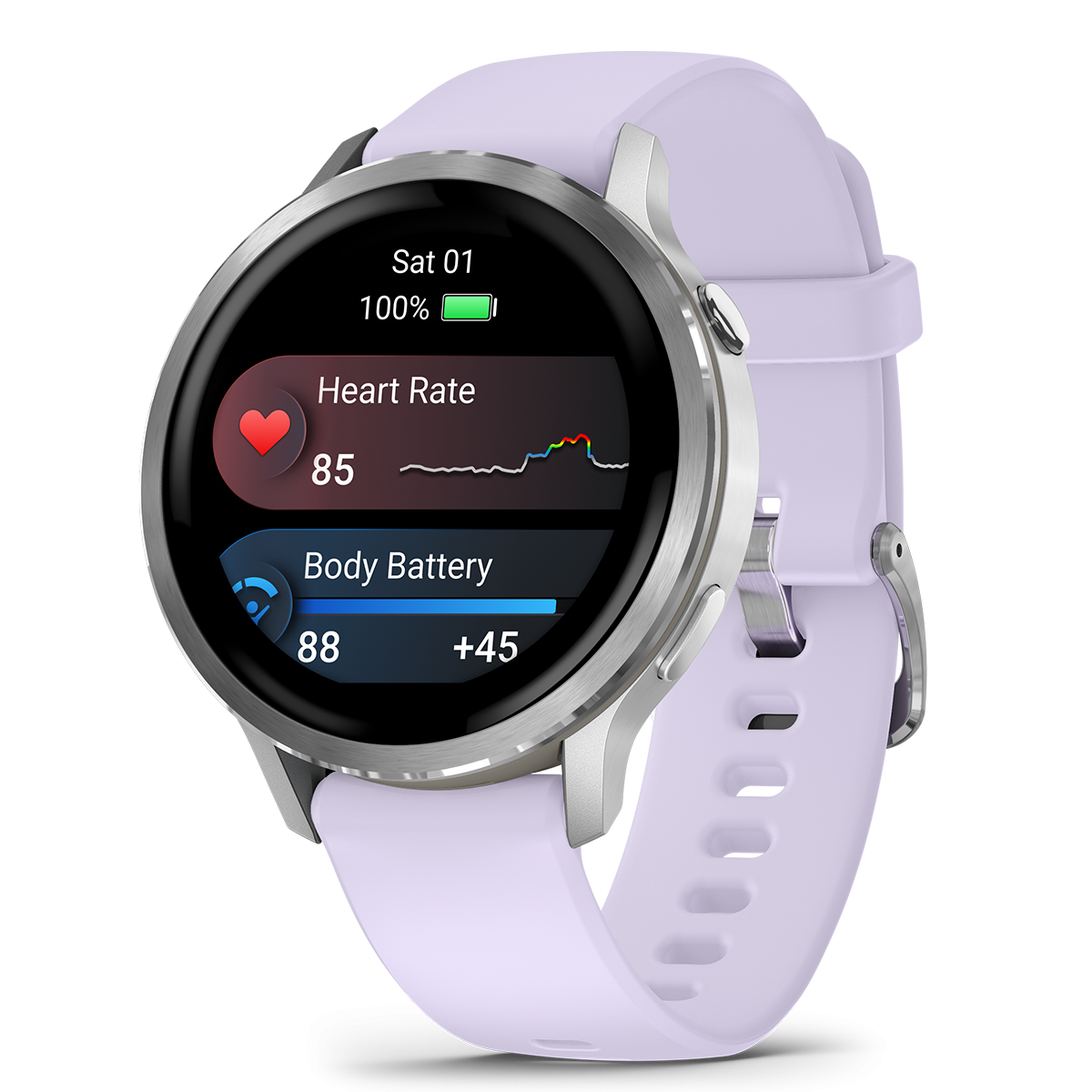 GARMIN Venu 4 41mm Silver with Periwink Smartwatch - 3