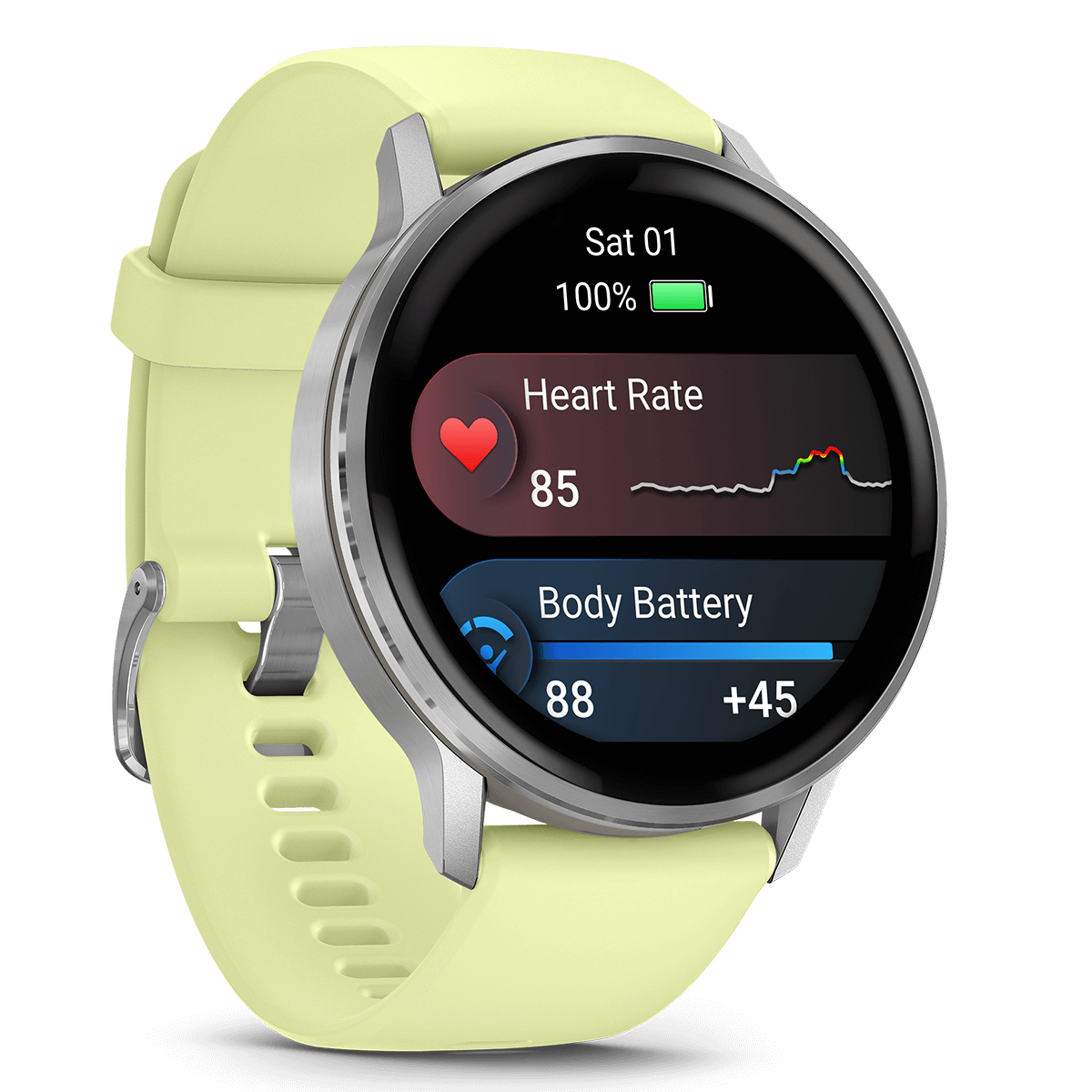 GARMIN Venu 4 45mm Silver with Citron Smartwatch - 2