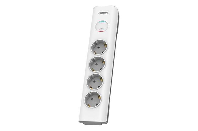  PHILIPS SPN7040WA/GRS Πολύπριζο Ασφαλείας 4 Θέσεων