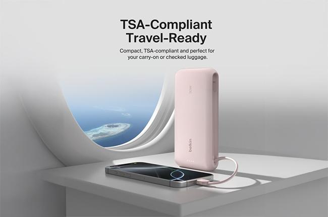 Powerbank BELKIN BoostCharge 30W 20000mAh (Integrated Cable) Pink