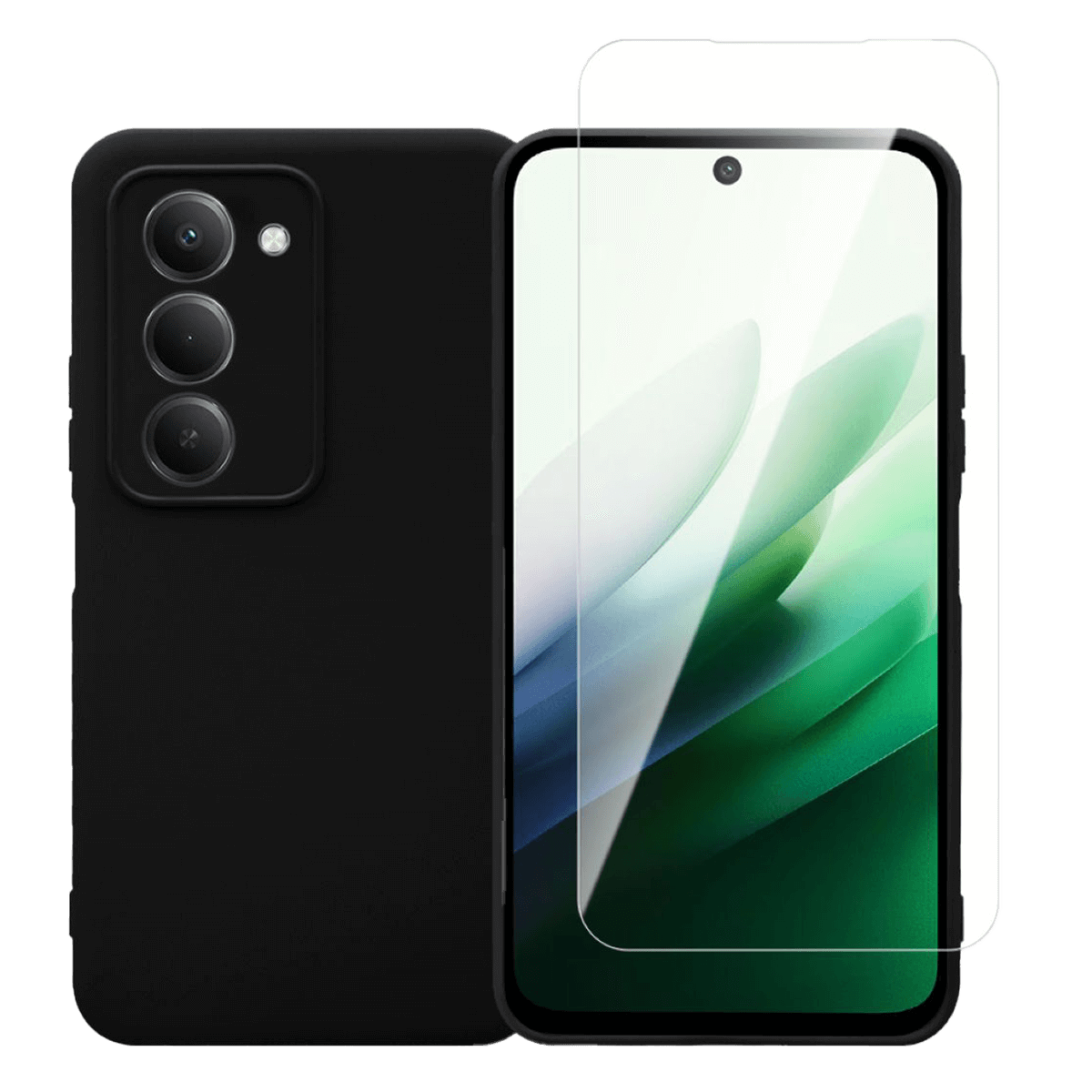 Θήκη Matte + Γυαλί Προστασίας Οθόνης COSY για XIAOMI Redmi 15 Μαύρη
