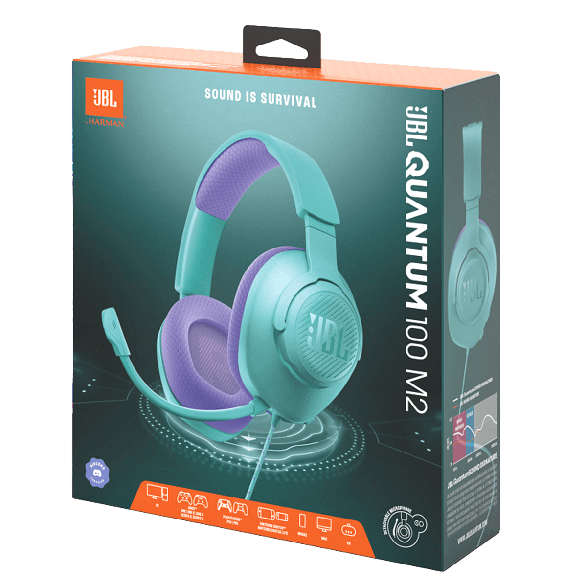 Ενσύρματο Gaming Headset JBL Quantum 100M2 Cyan - 6
