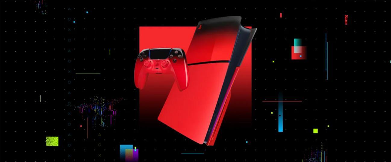 Κάλυμμα Κονσόλας PS5 Slim Hyperpop Collection Techno Red