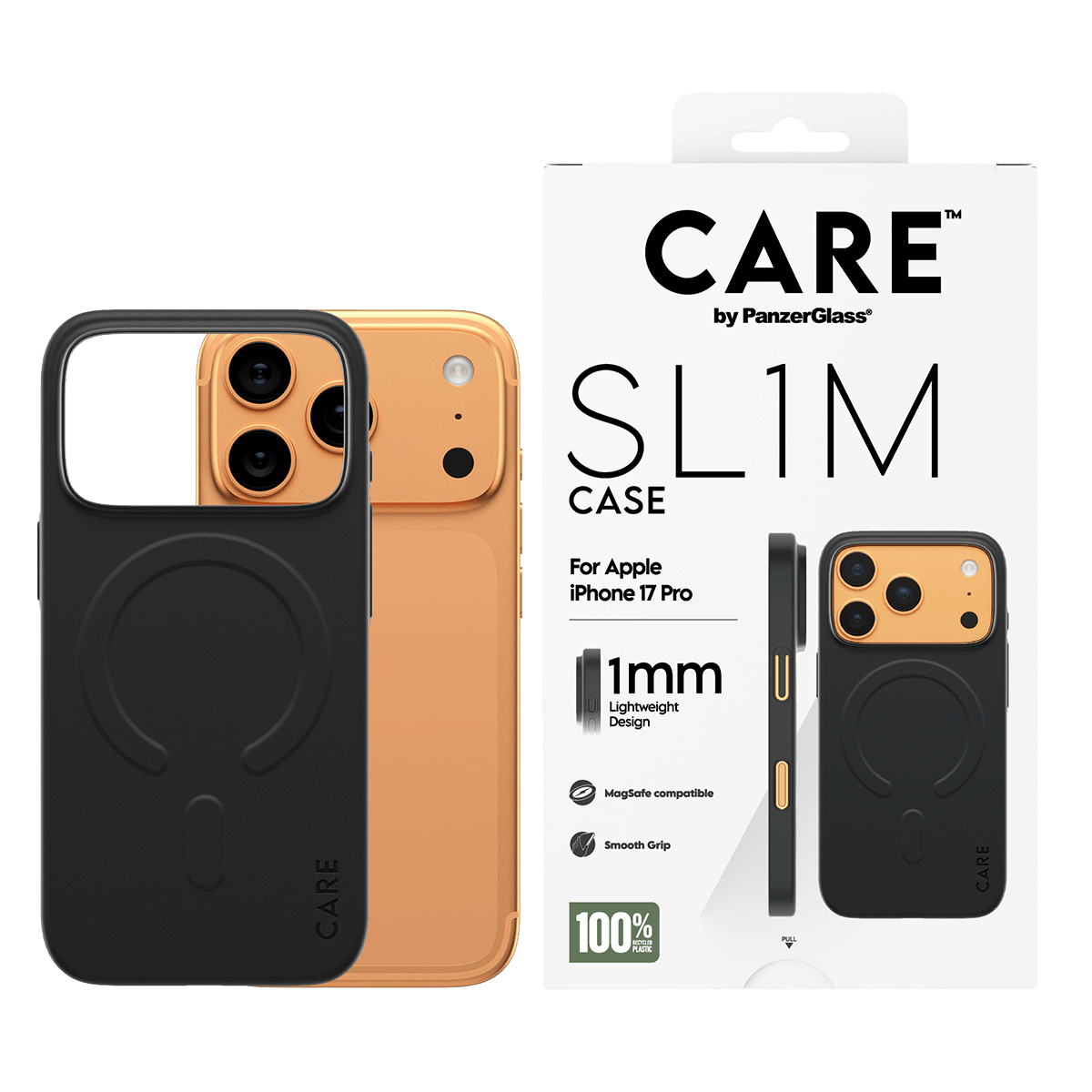 Θήκη CARE by Panzerglass Slim MagSafe για iPhone 17 Pro Μαύρη - 4