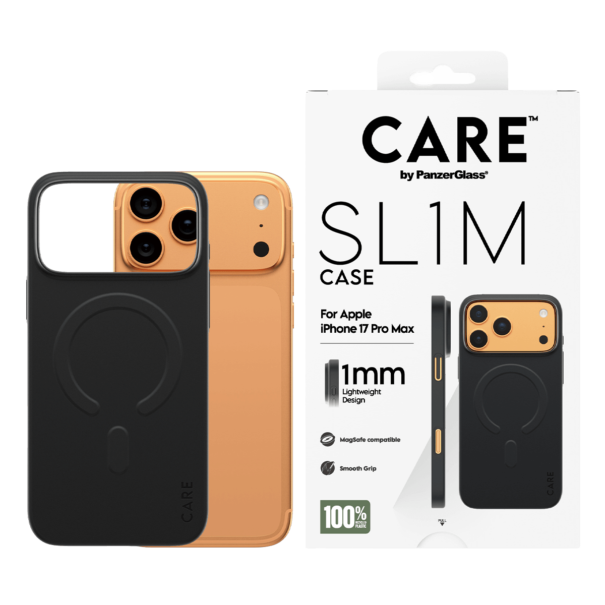 Θήκη CARE by Panzerglass Slim MagSafe για iPhone 17 Pro Max Μαύρη - 4
