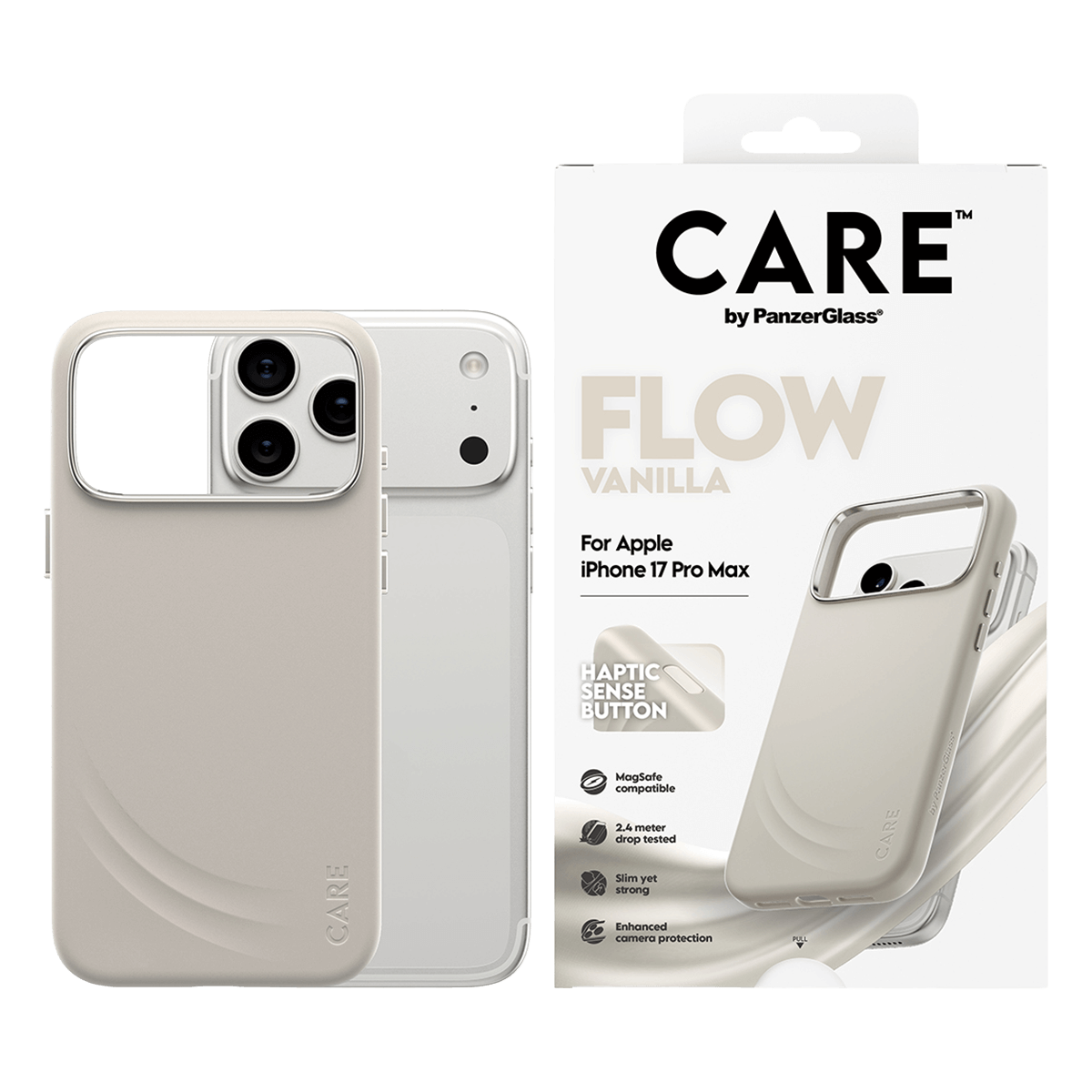 Θήκη CARE by Panzerglass Flow Vanilla Haptic Button MagSafe για iPhone 17 Pro Max - 5