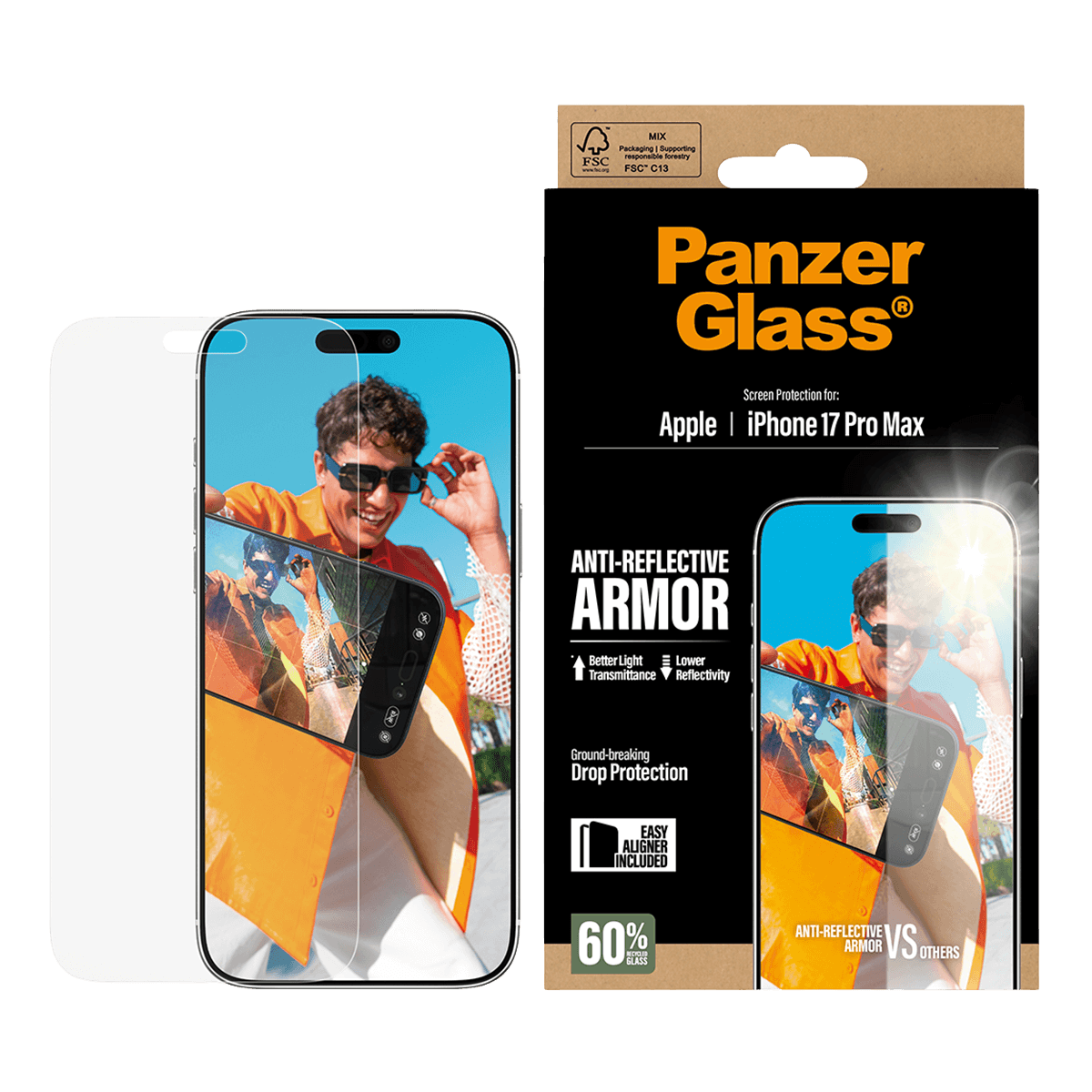 Γυαλί Προστασίας Οθόνης PANZERGLASS Anti-Reflective Armor για iPhone 17 Pro Max - 4